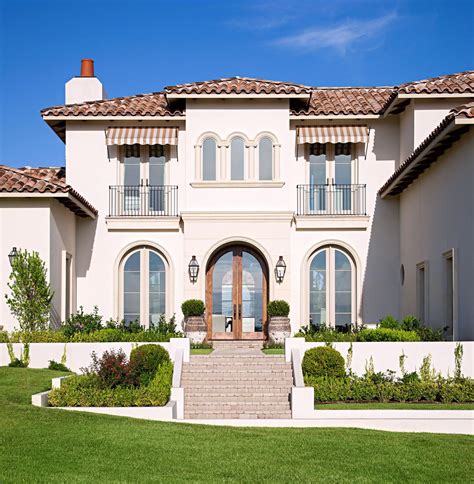 white stucco mediterranean homes